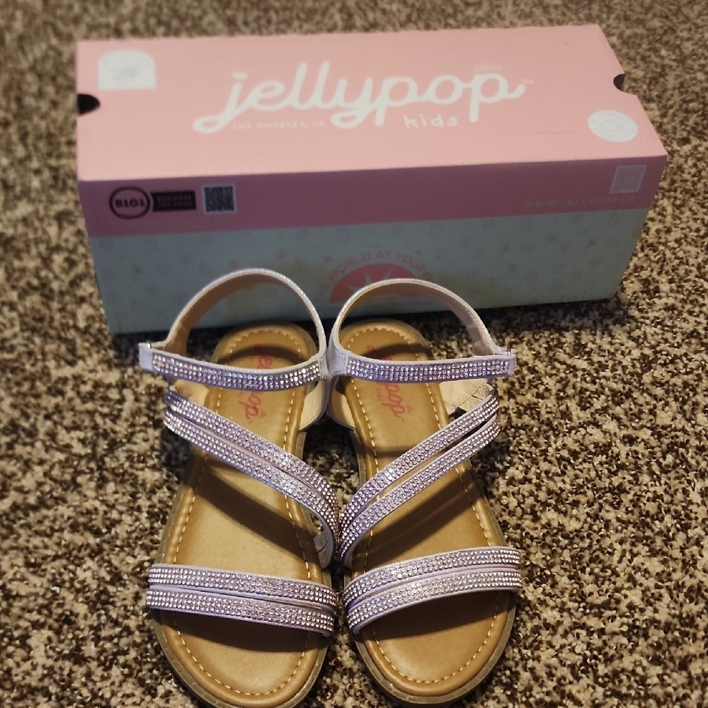 Jellypop Silver Sandals Multi-Strap Design